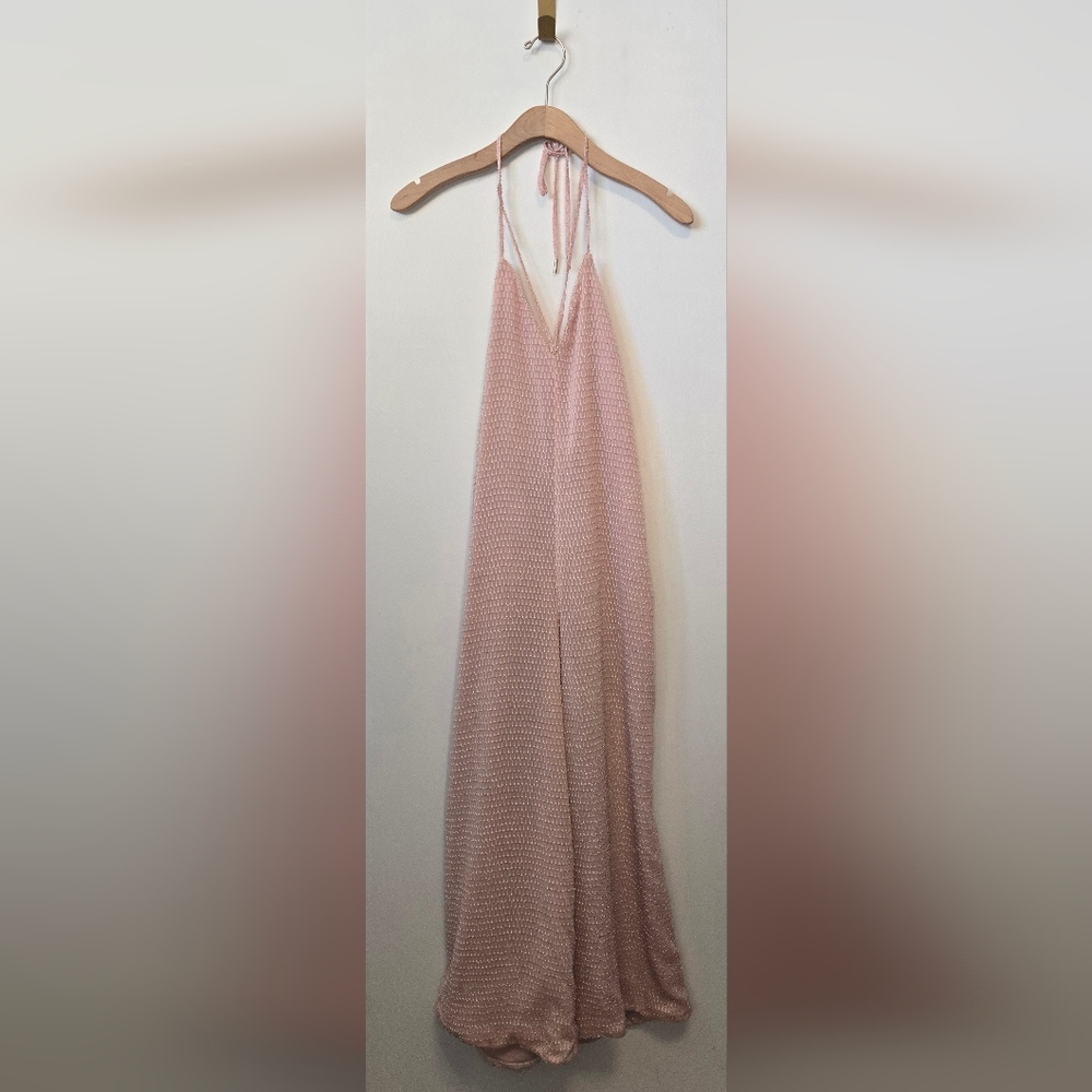 House of Harlow 1960 Pink Halter Jumpsuit